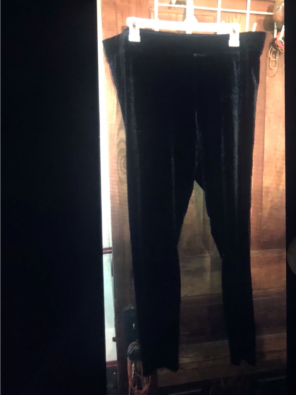 HUE Black Velvet Leggings for Women